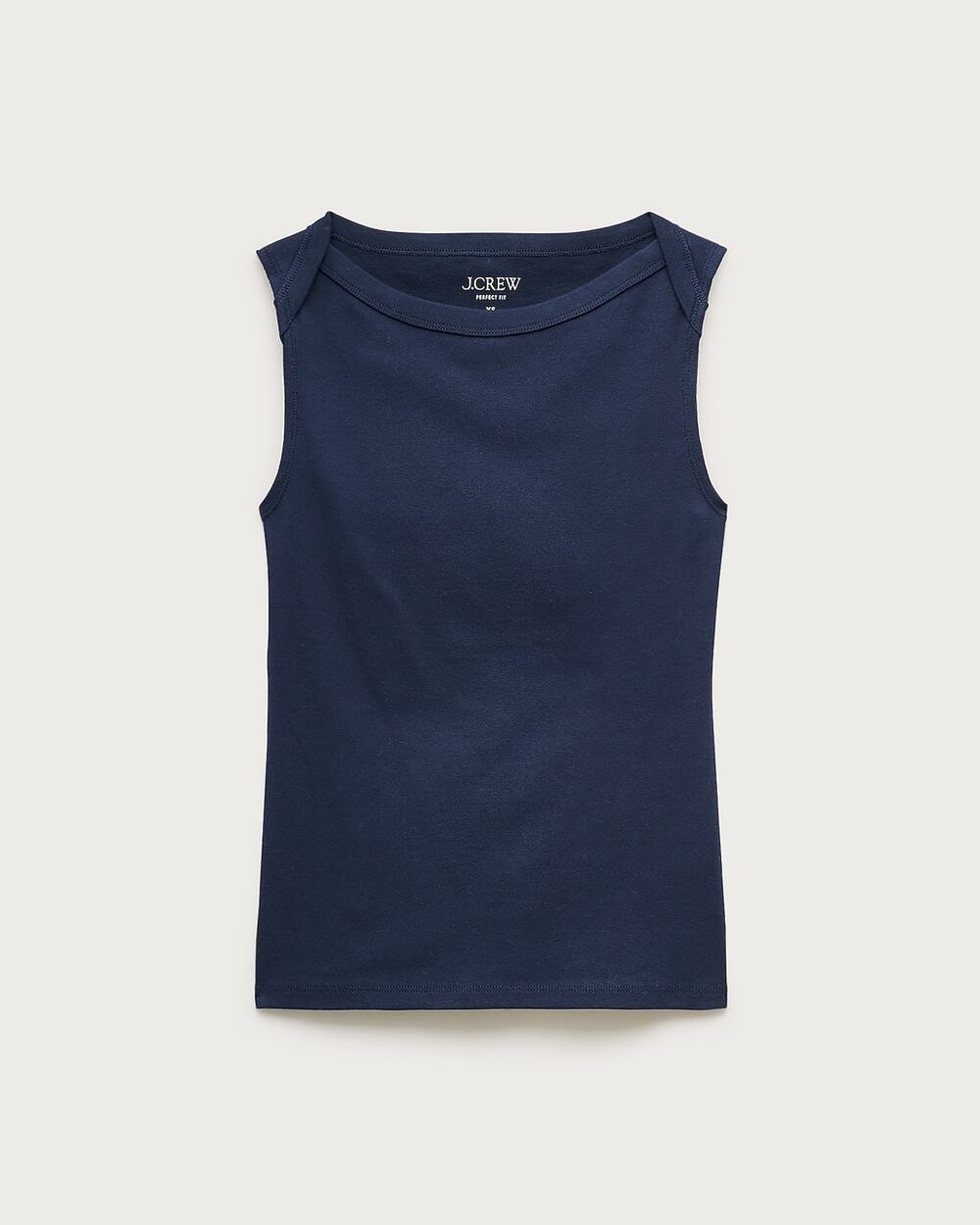J.Crew Perfect-fit boatneck tank top Navy Size M NWT